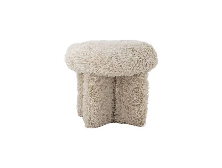 Pouf D43xH39 cm en polyester naturel Frikka de Bloomingville – photo du produit