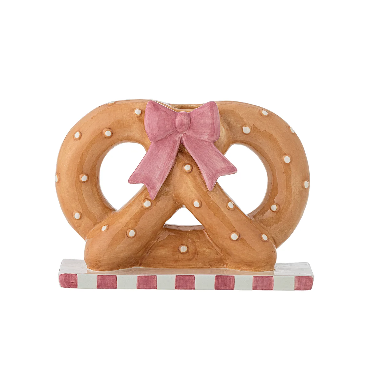 Pretzie Lysestage, Brun, Keramik, L19xH14,5xW7 cm de Bloomingville – photo du produit