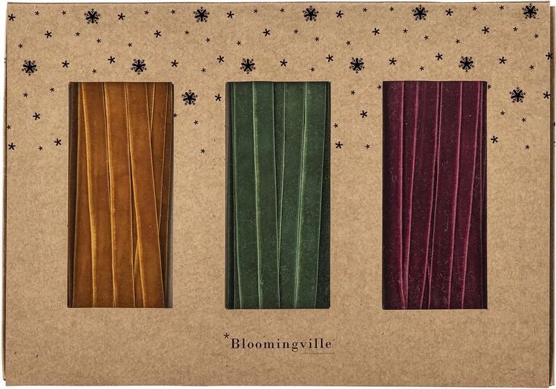 Puglia Linten in okergeel, groen en rood - kerstdecoratie - 3x5m by Bloomingville in Oker – product photo