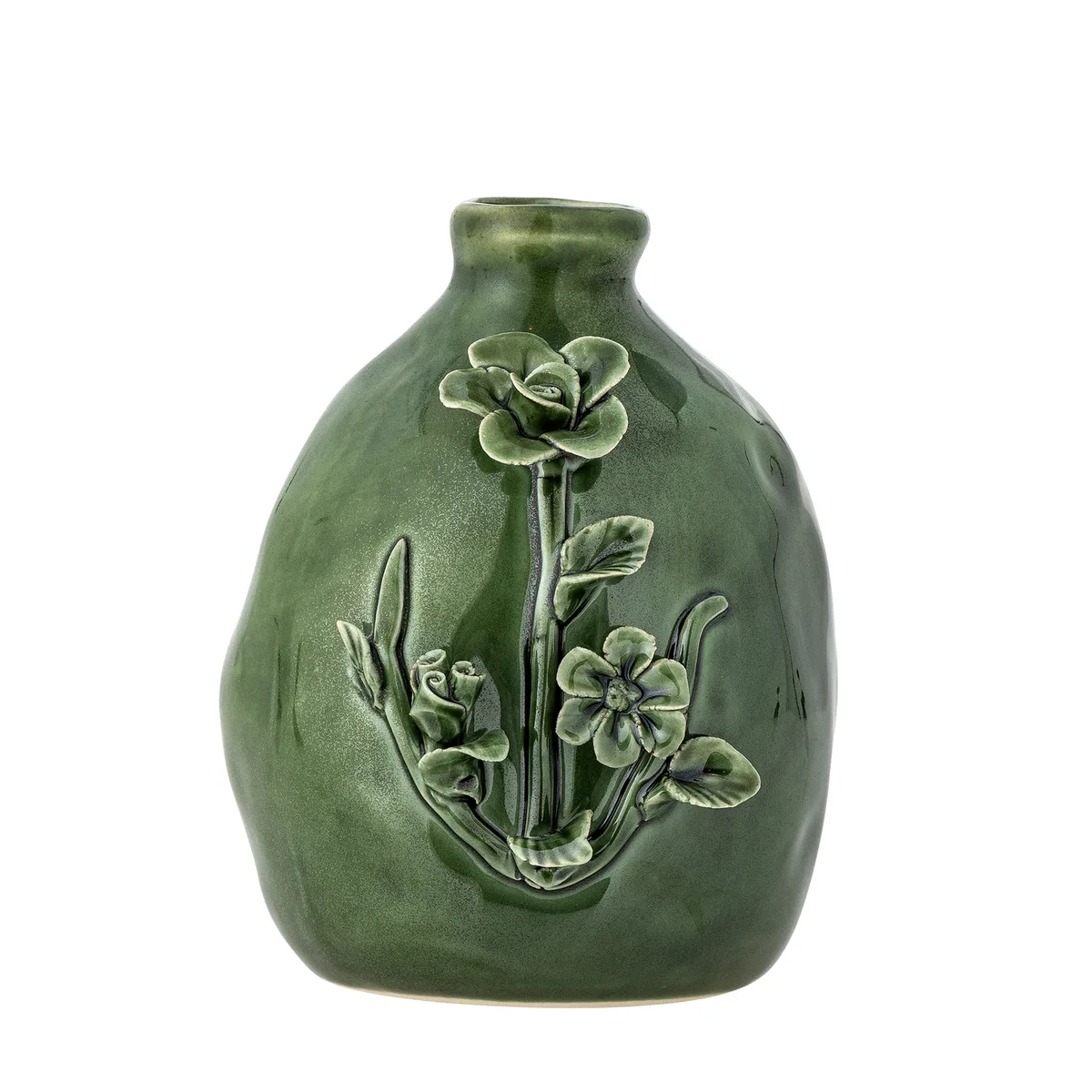Ramia Vase, Grøn, Stentøj, D10xH13,5 cm de Bloomingville – photo du produit
