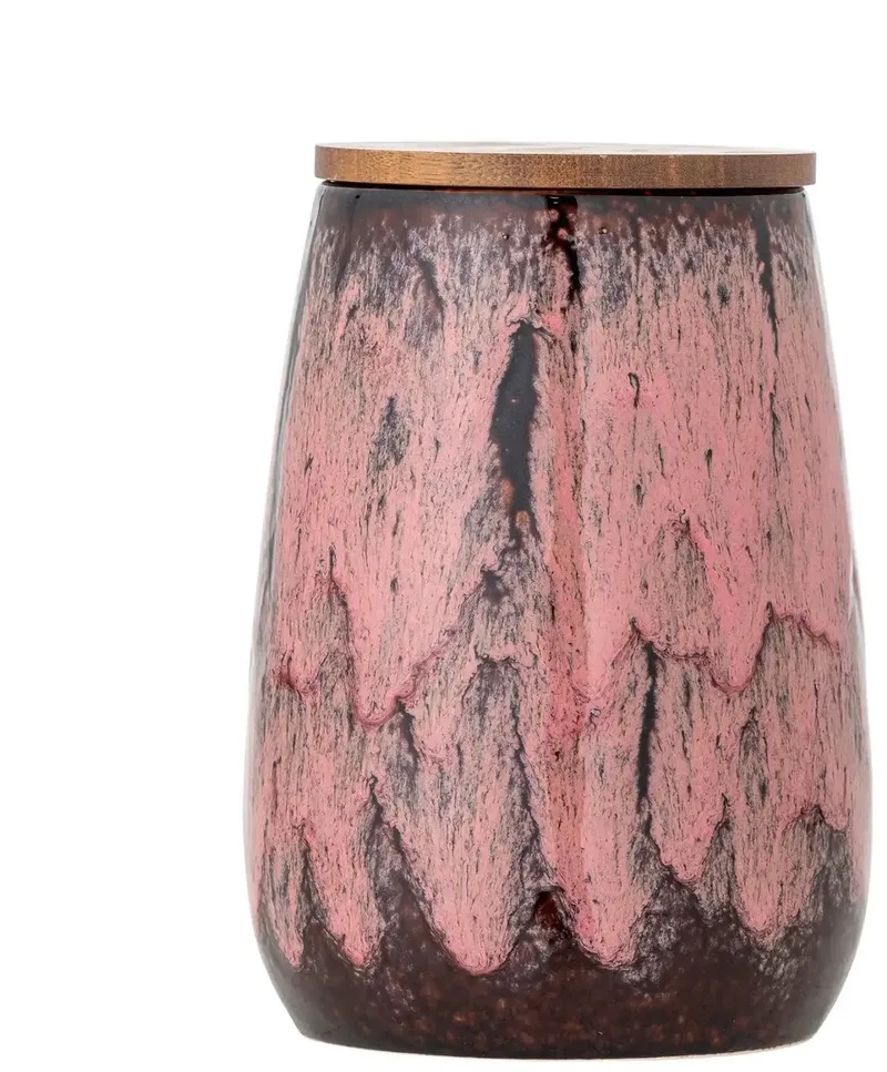 Rayen voorraadpot roze met houten deksel – 1330 ml by Bloomingville in [gid://shopify/Metaobject/303097905487] – product photo