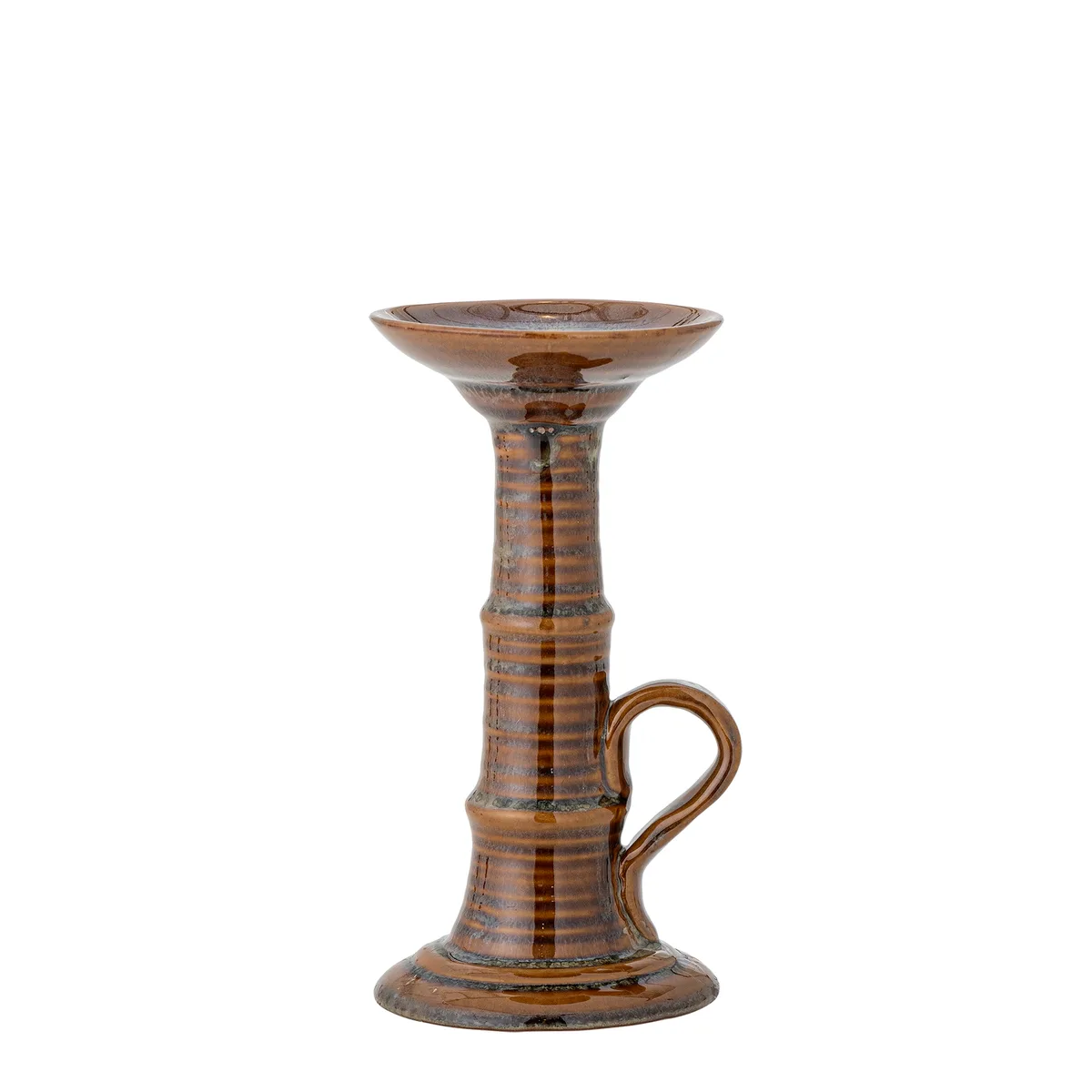 Rigby Lysestage, Brun, Stentøj, D9,5xH18 cm de Bloomingville – photo du produit