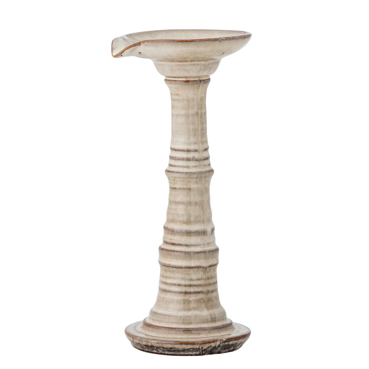 Rigby Lysestage, Grå, Stentøj, D11,5xH25 cm de Bloomingville – photo du produit