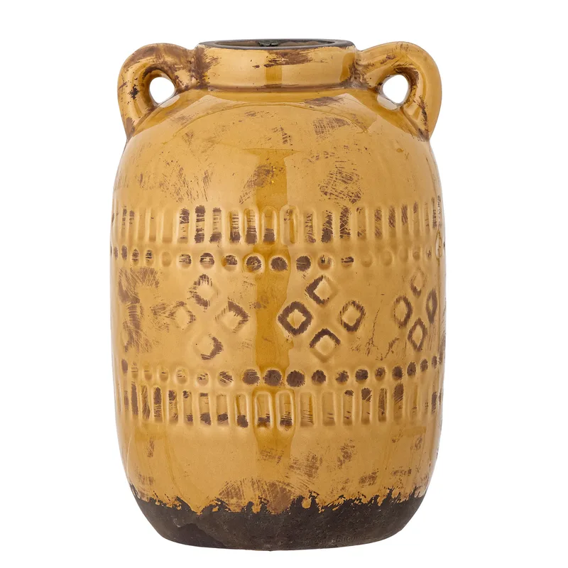 Rijad Dekorative Vase, Gelb, Terrakotta van Bloomingville – productfoto