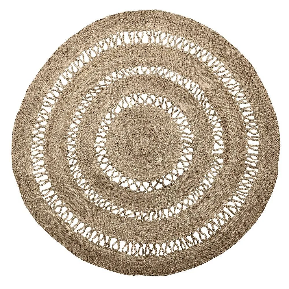 Rond vloerkleed jute från Bloomingville – produktbild