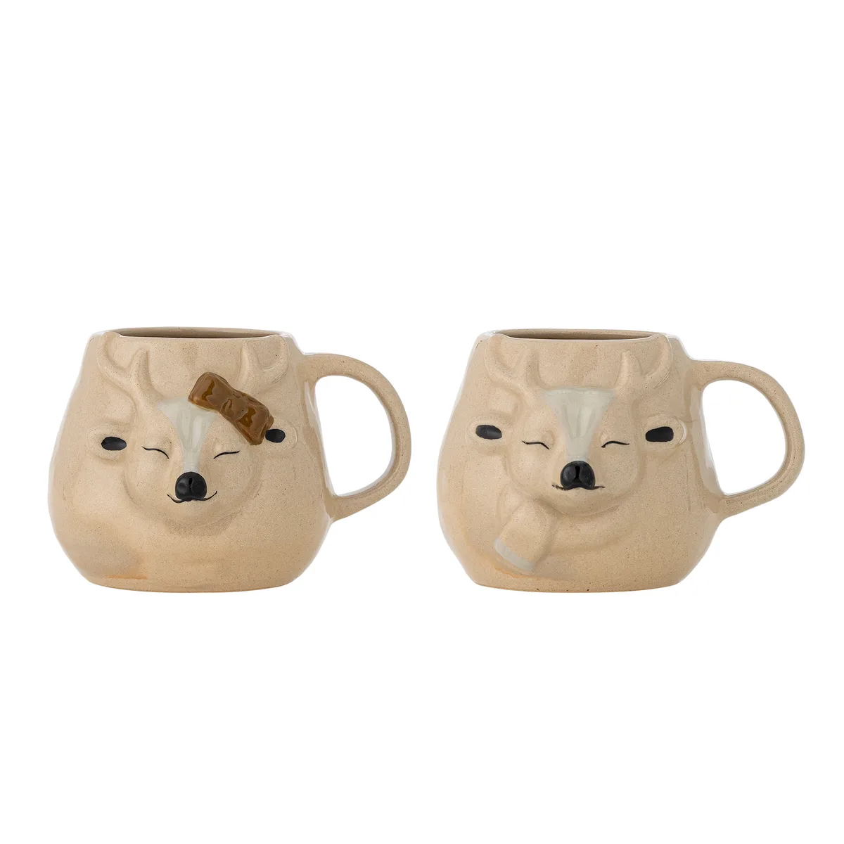 Rudolph Kop, Natur, Stentøj, D12xH9 cm, Set of 2 de Bloomingville – photo du produit
