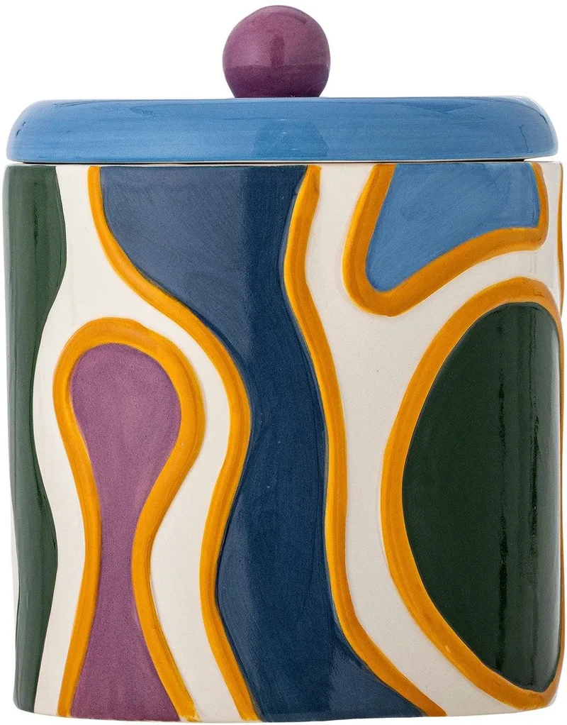 Salacia voorraadpot met deksel – multicolor – 900 ml by Bloomingville in [gid://shopify/Metaobject/307234832719,gid://shopify/Metaobject/303390916943] – product photo