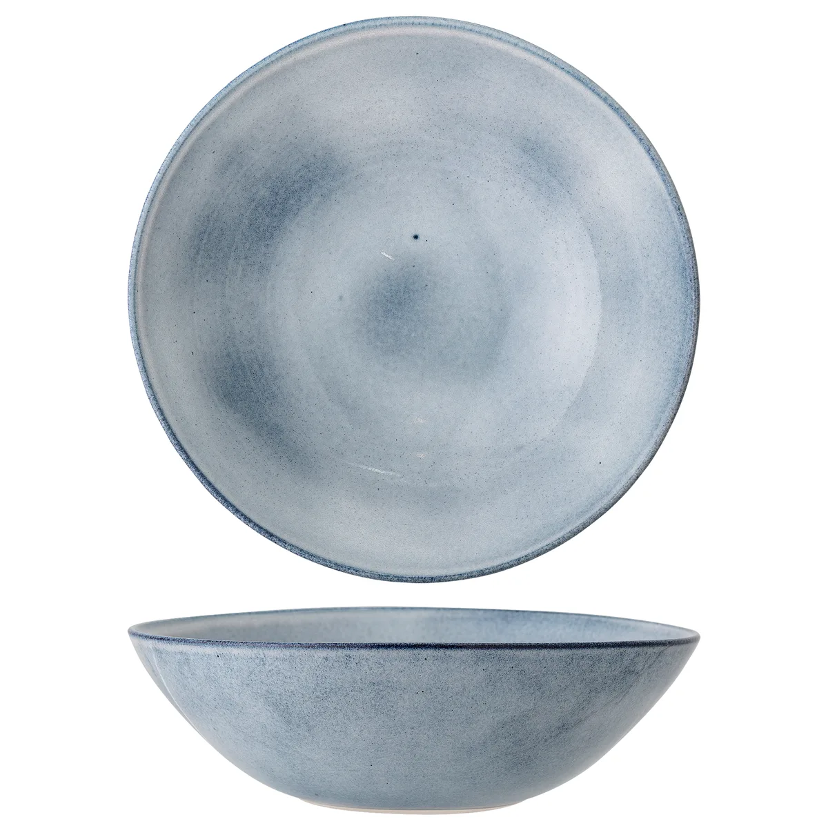 Sandrine Skål, Blå, Stentøj, D32xH10 cm fra Bloomingville – produktbillede