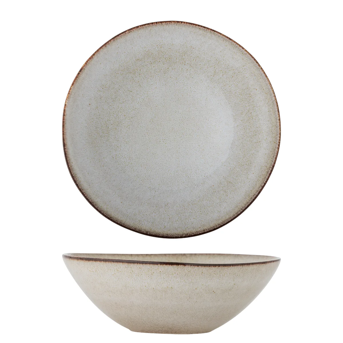 Sandrine Skål, Natur, Stentøj, D26,5xH9,5 cm van Bloomingville – productfoto
