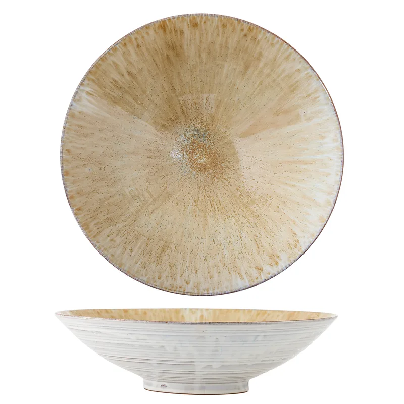 Saskia Schüssel, Natur, Steingut, 40x11 cm, Home Decor fra Bloomingville – produktbillede