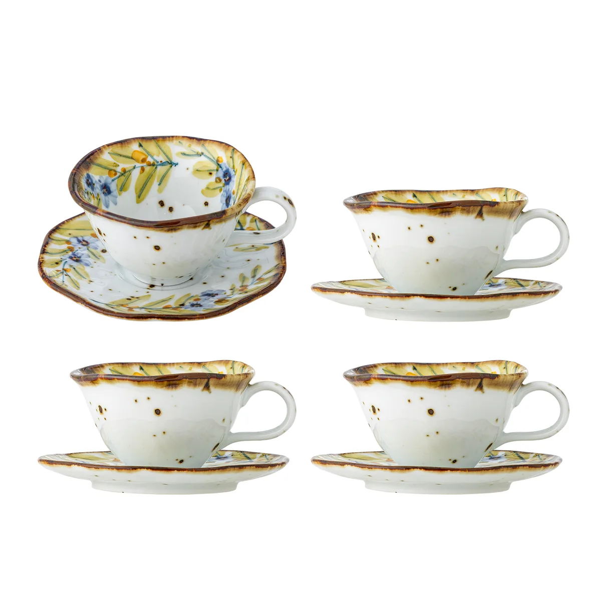 Savina Kop m/underkop, Multifarvet, Stentøj, D15xH7,5 cm, Set of 4 de Bloomingville – photo du produit