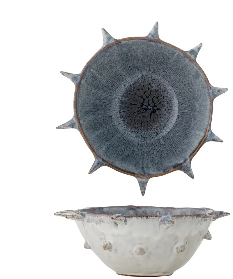 Schaal aardewerk blauw Edie 22cm van Bloomingville in [gid://shopify/Metaobject/303390916943,gid://shopify/Metaobject/363996709199] – productfoto