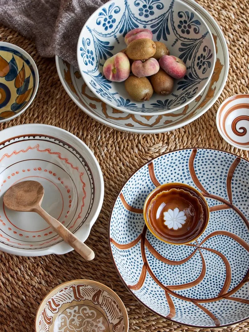 Schaal aardewerk bruin Heikki - set van 2 by Bloomingville in [gid://shopify/Metaobject/307221758287] – product photo