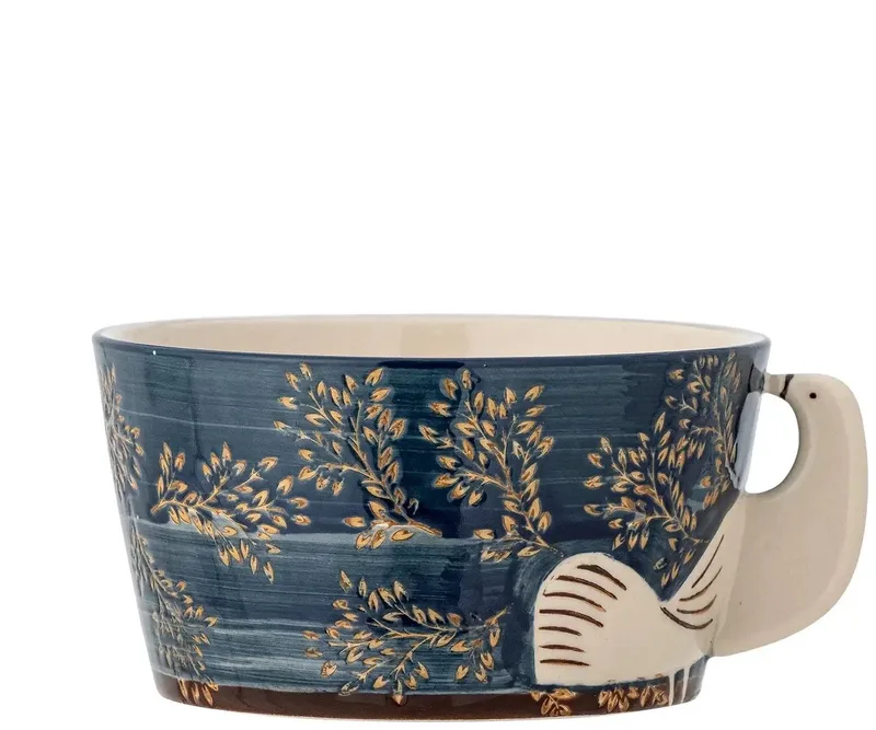 Schaal aardewerk Hezha 13cm von Bloomingville in Blauw – Produktfoto