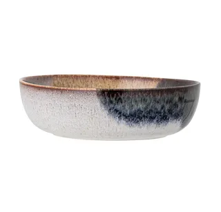 Servierschale Jules Servierschüssel, Steingut braun/blau 750ml 17,5cm Servierschüssel handgefertigt van Bloomingville in Blauw, Bruin – productfoto 3 van 5
