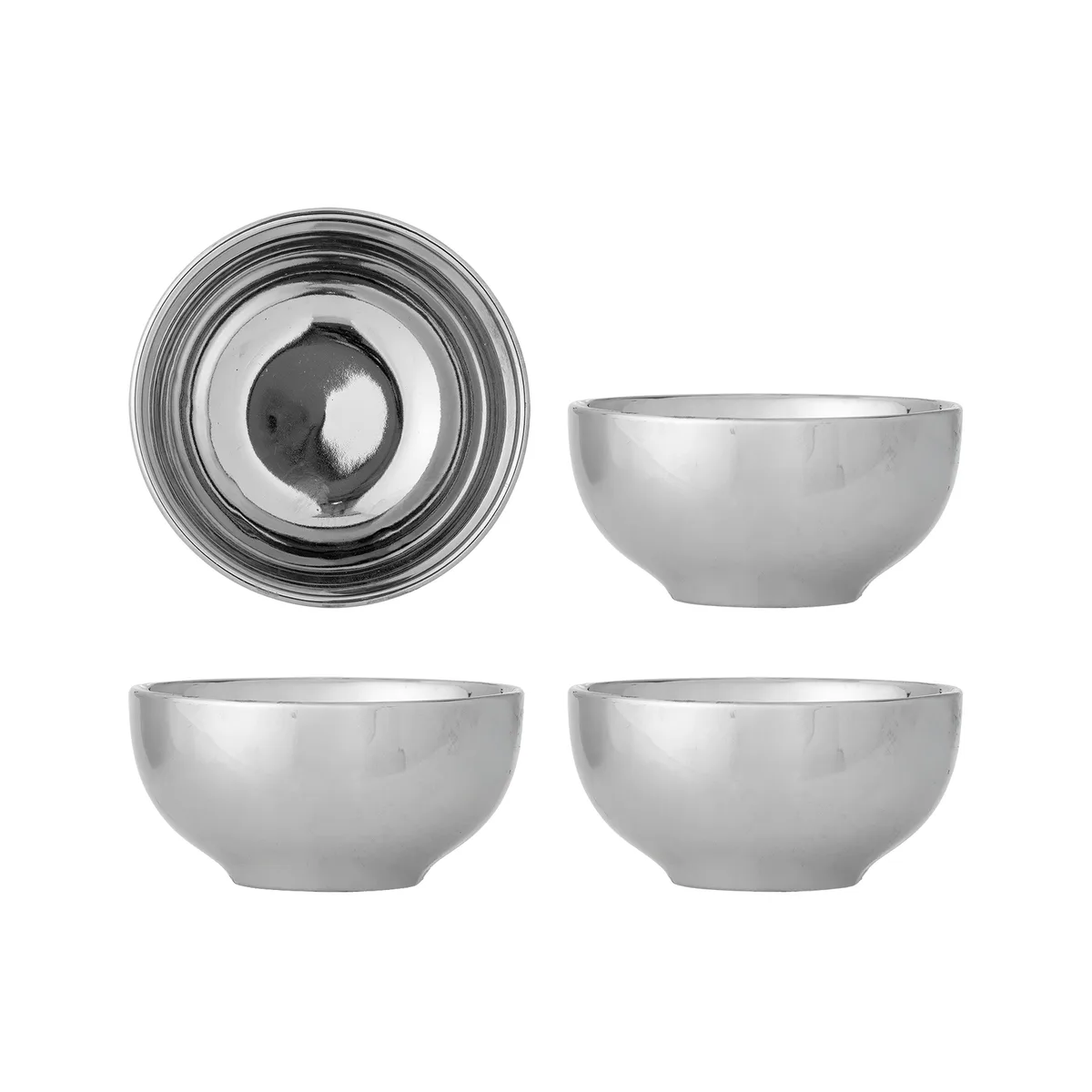 Shine Skål, B12xH6 cm, 4 stk, Sølv de Bloomingville – photo du produit
