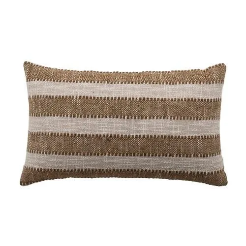 sierkussen Cinta beige gestreept rechthoekig B/D/H: 50 x 30 x 1 cm de Bloomingville – photo du produit