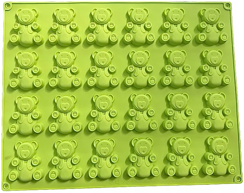 Siliconen Chocoladevorm Beer - 24 Holtes - Hittebestendig by Bloomingville in Oranje – product photo
