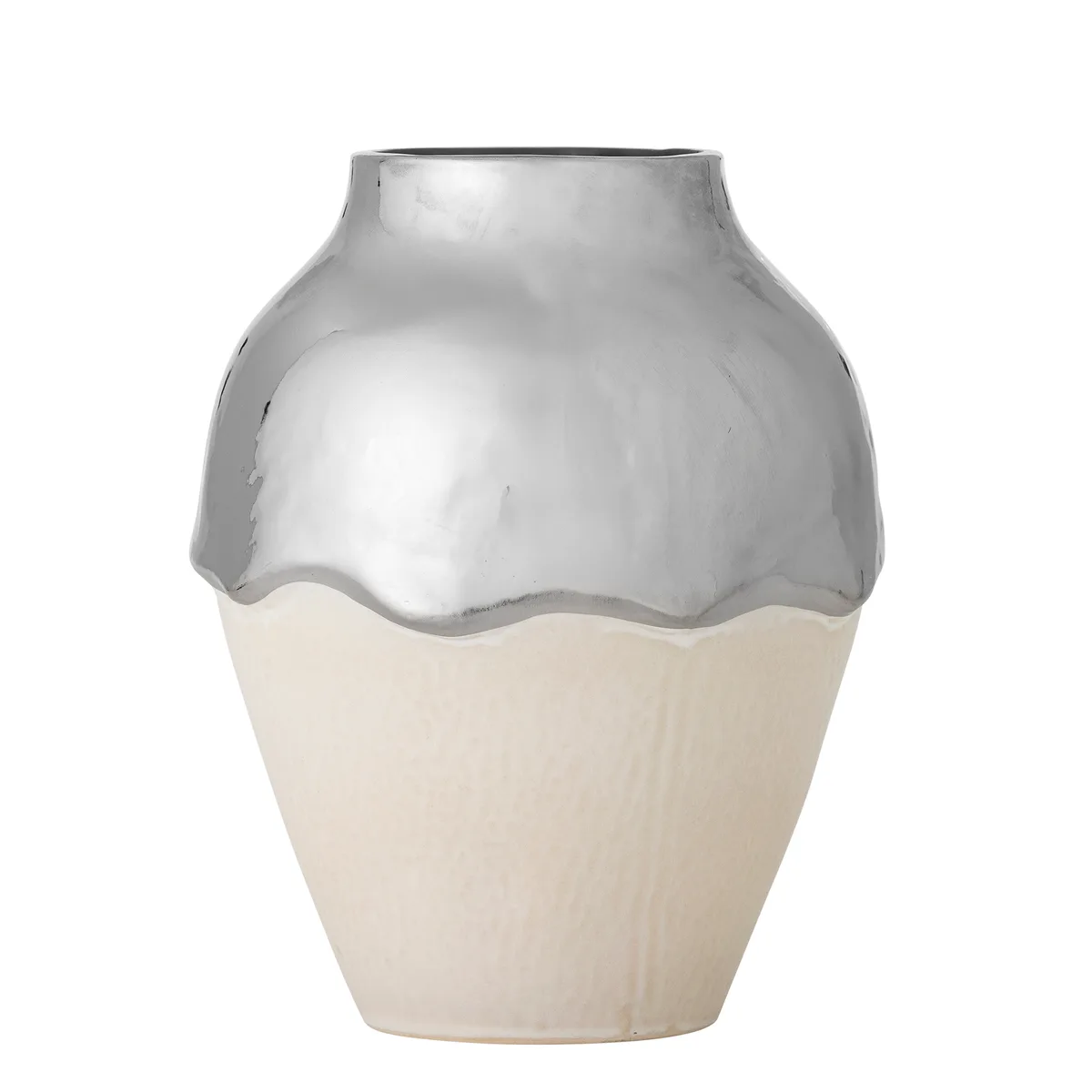 Silvio Vase, Sølv, Stentøj, D20xH26 cm de Bloomingville – photo du produit