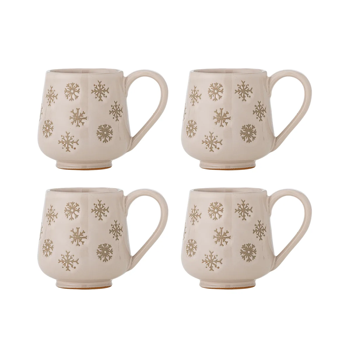 Snowie Krus, Natur, Stentøj, D8xH9 cm, Set of 4 de Bloomingville – photo du produit