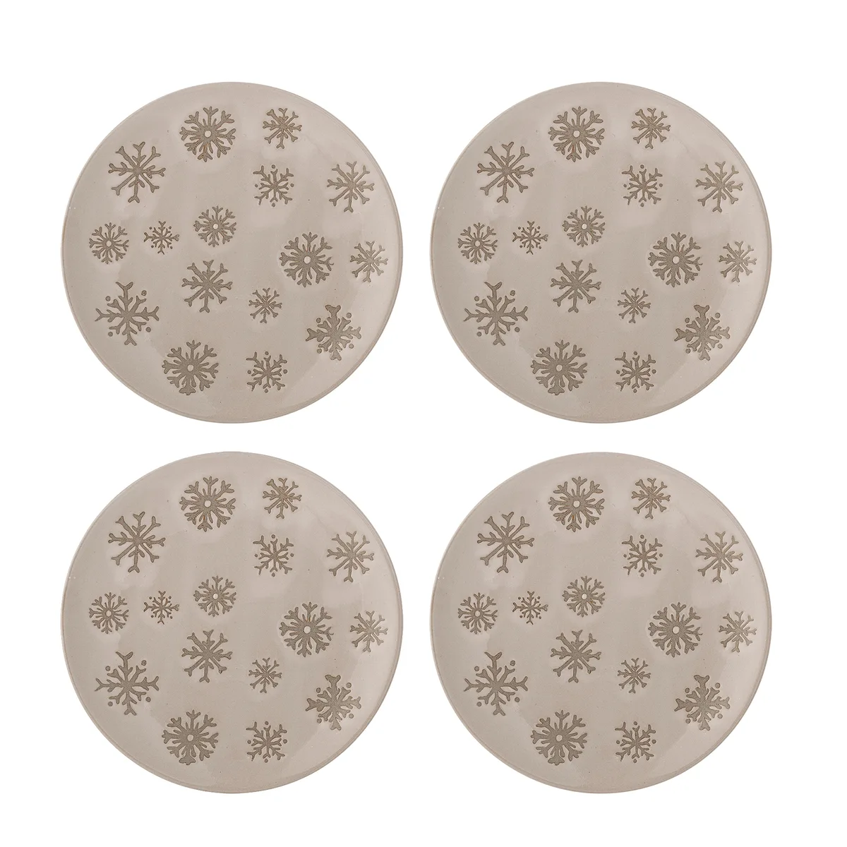 Snowie Tallerken, Natur, Stentøj, D15,5xH1,5 cm, Set of 4 de Bloomingville – photo du produit