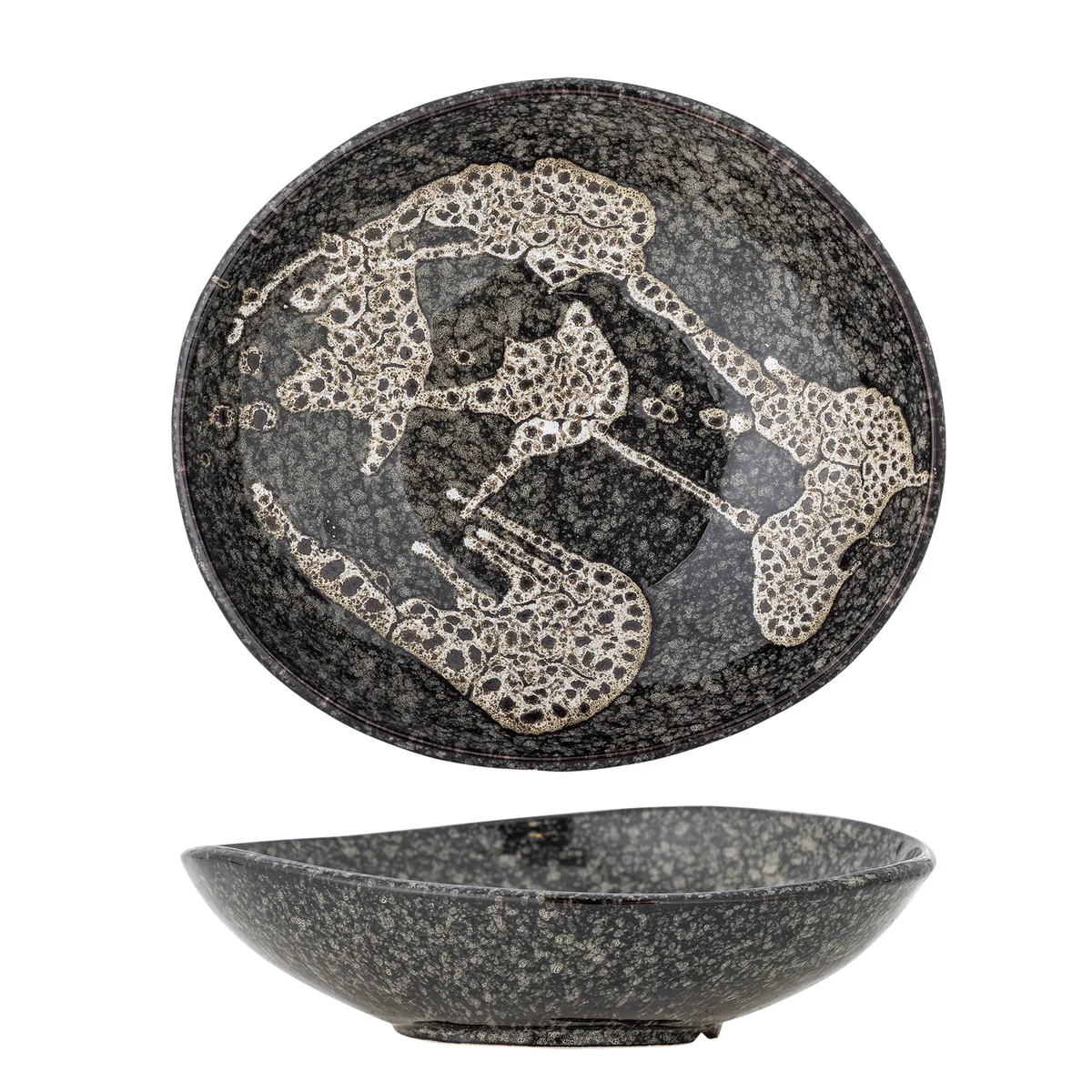 Sway Skål, Grå, Stentøj, D24xH8 cm van Bloomingville – productfoto
