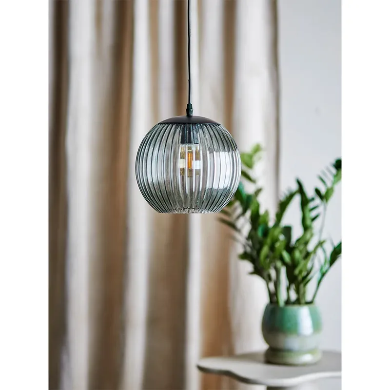 Sybia hanglamp, grijs, glas, Ø 23 cm van Bloomingville – productfoto 3 van 3