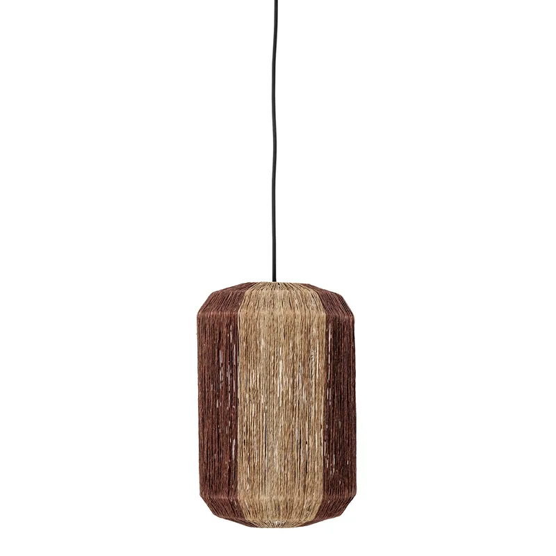 Tano Deckenleuchte, rund - Natur und dunkelbraunes Seegras (Ø27) für Wohnzimmer von Bloomingville – Produktfoto