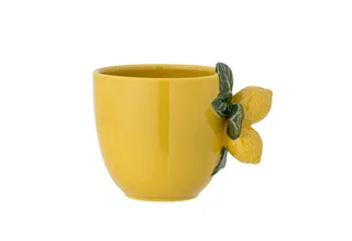 Tasse Limone, Steingut, mit handverzierten Zitronendetails by Bloomingville in Yellow – product photo 1 of 4