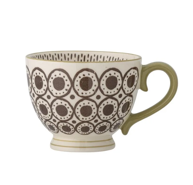 Tasse Maple Becher, Steingut 420 ml Kaffeetasse Teetasse dänisches Design by Bloomingville in Braun – product photo
