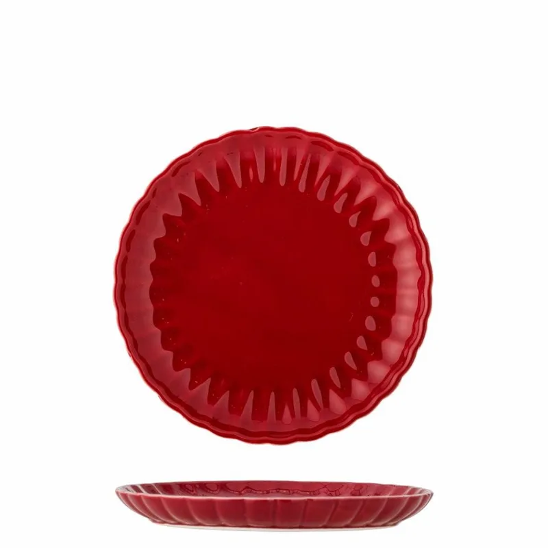 Teller Latina, Steingut by Bloomingville in Rot – product photo