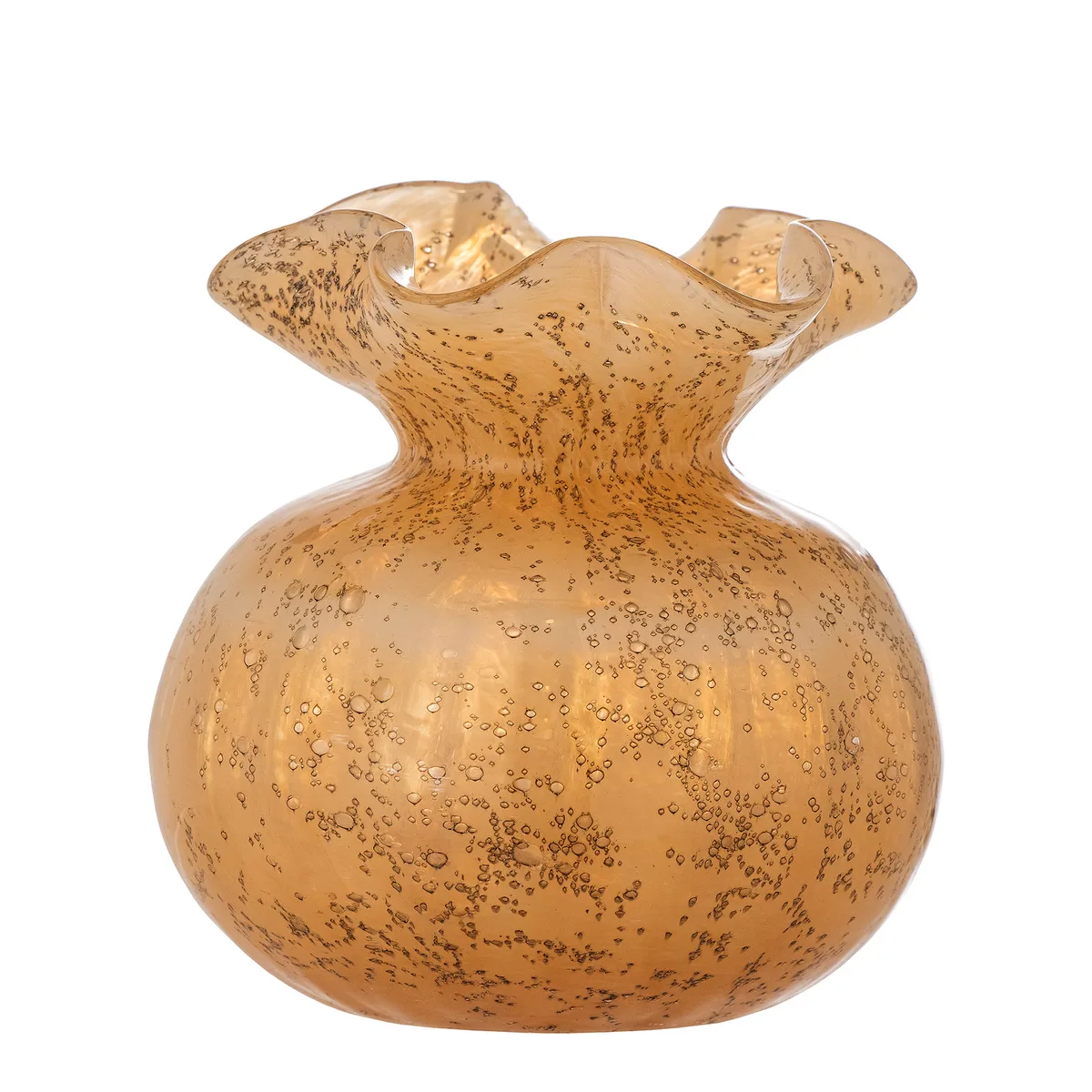 Thebe Vase, Orange, Glas, D12xH12 cm fra Bloomingville – produktbillede