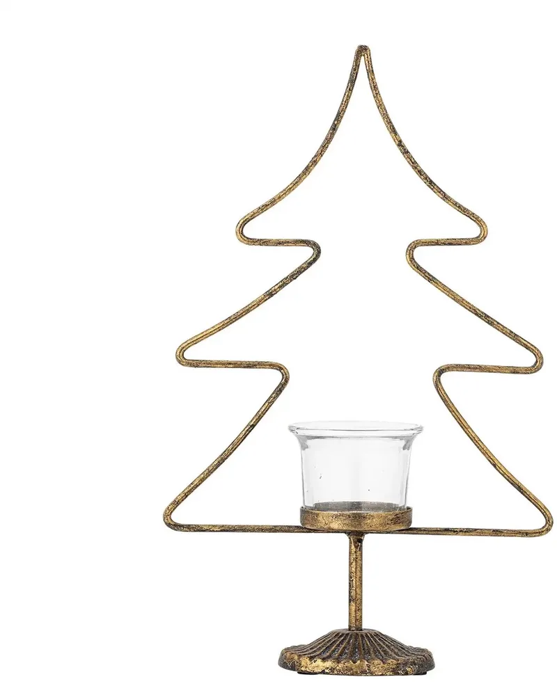 Theelichthouder metaal goud Miki 28cm by Bloomingville in [gid://shopify/Metaobject/303390884175] – product photo