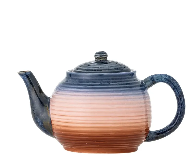 Theepot aardewerk multi Tatum - 0,9L von Bloomingville in Blauw – Produktfoto