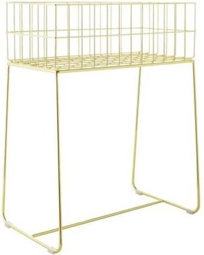 Trendy Mand Johanna Goud 75x50x29 cm Plantenstandaard von Bloomingville in Goudkleurig – Produktfoto