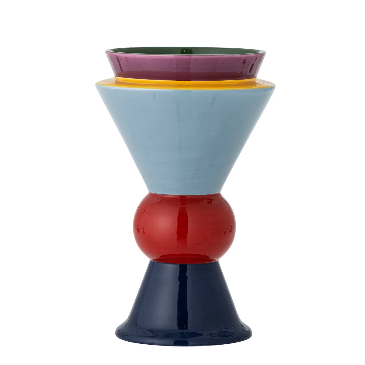 Trilla Vase, Multifarvet, Keramik, D16xH26,5 cm från Bloomingville – produktbild