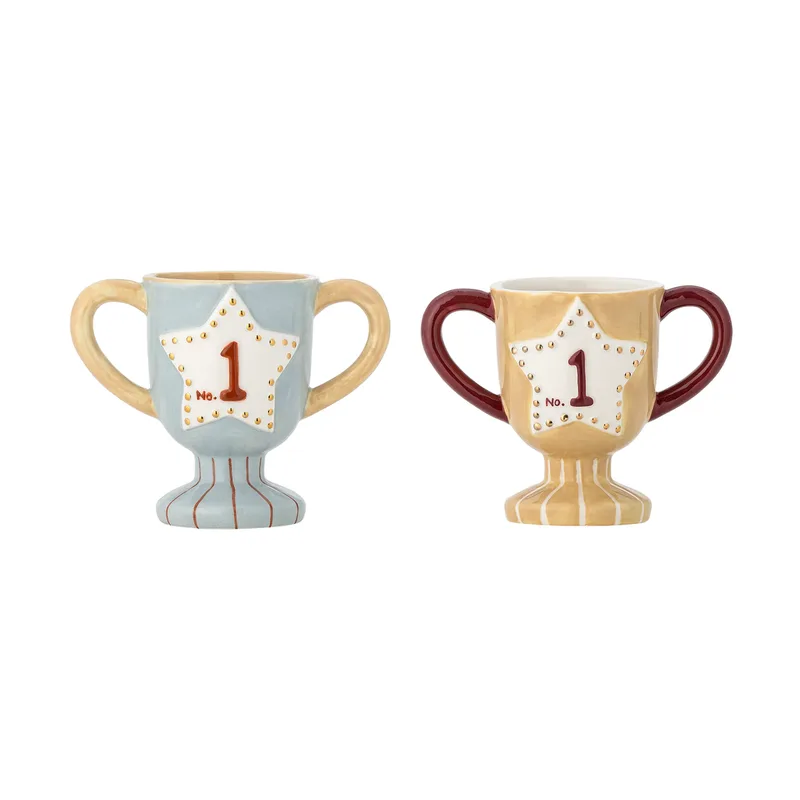 Trophy Tasse 2-teilig Blau från Bloomingville – produktbild