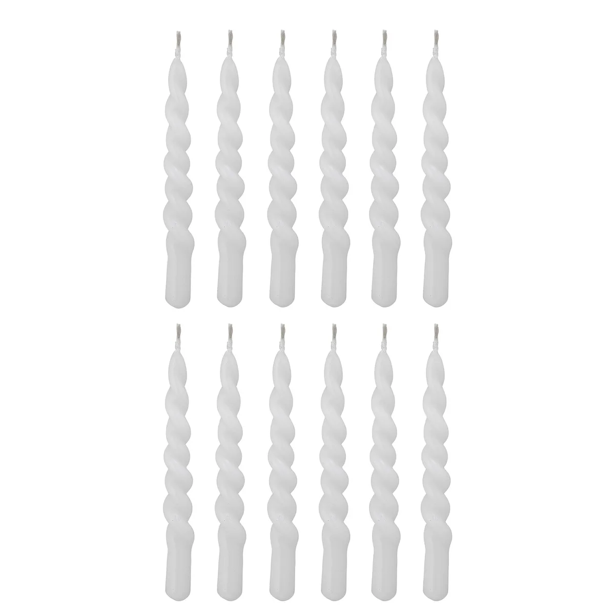 Twist Stearinlys, Hvid, Paraffin, D1,2xH11 cm, Pack of 12 från Bloomingville – produktbild