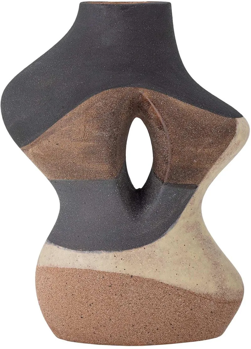 Vaas aardewerk bruin Vica 27cm de Bloomingville en [gid://shopify/Metaobject/307221758287] – photo du produit