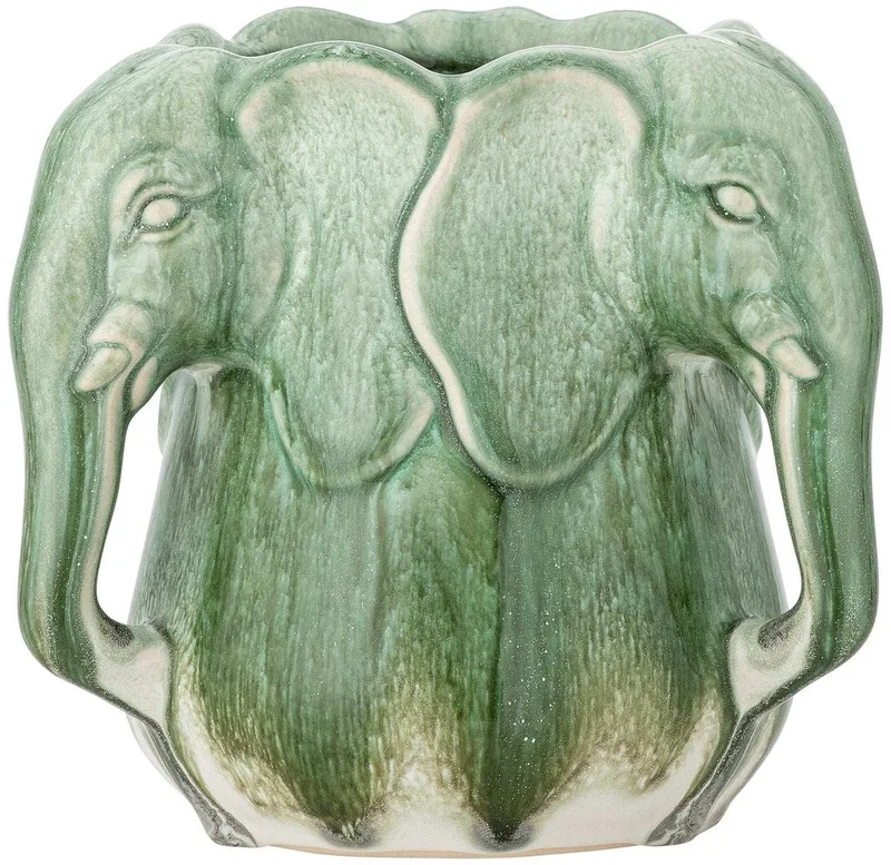 Vaas aardewerk groen Pontus 15cm van Bloomingville in [gid://shopify/Metaobject/303100625231,gid://shopify/Metaobject/320167379279] – productfoto
