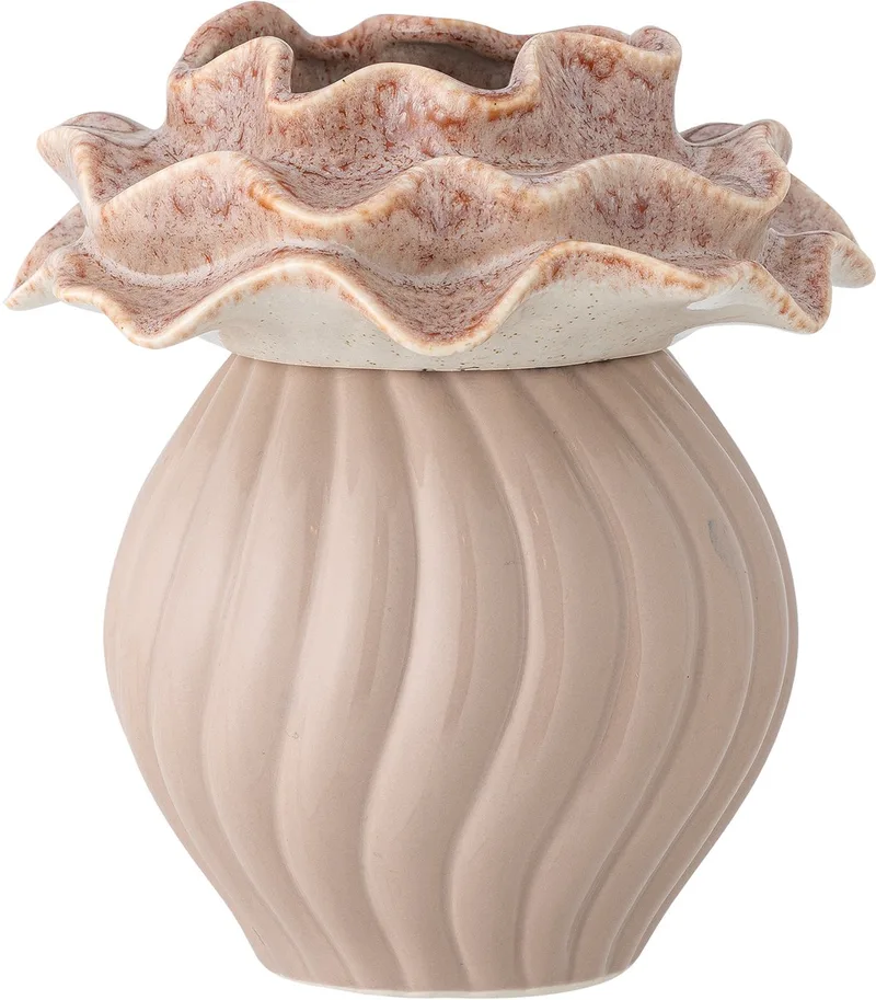 Vaas aardewerk rose Petalia 17cm von Bloomingville in [gid://shopify/Metaobject/303097905487] – Produktfoto