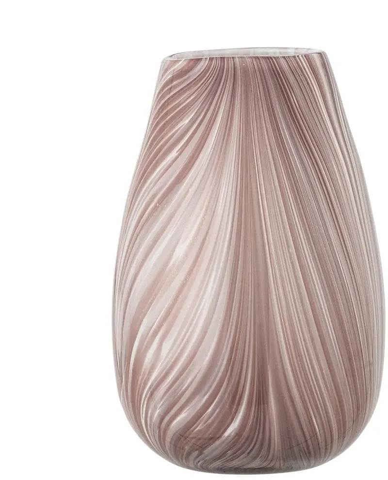 Vaas glas roze Ennis 22cm by Bloomingville in [gid://shopify/Metaobject/303097905487] – product photo