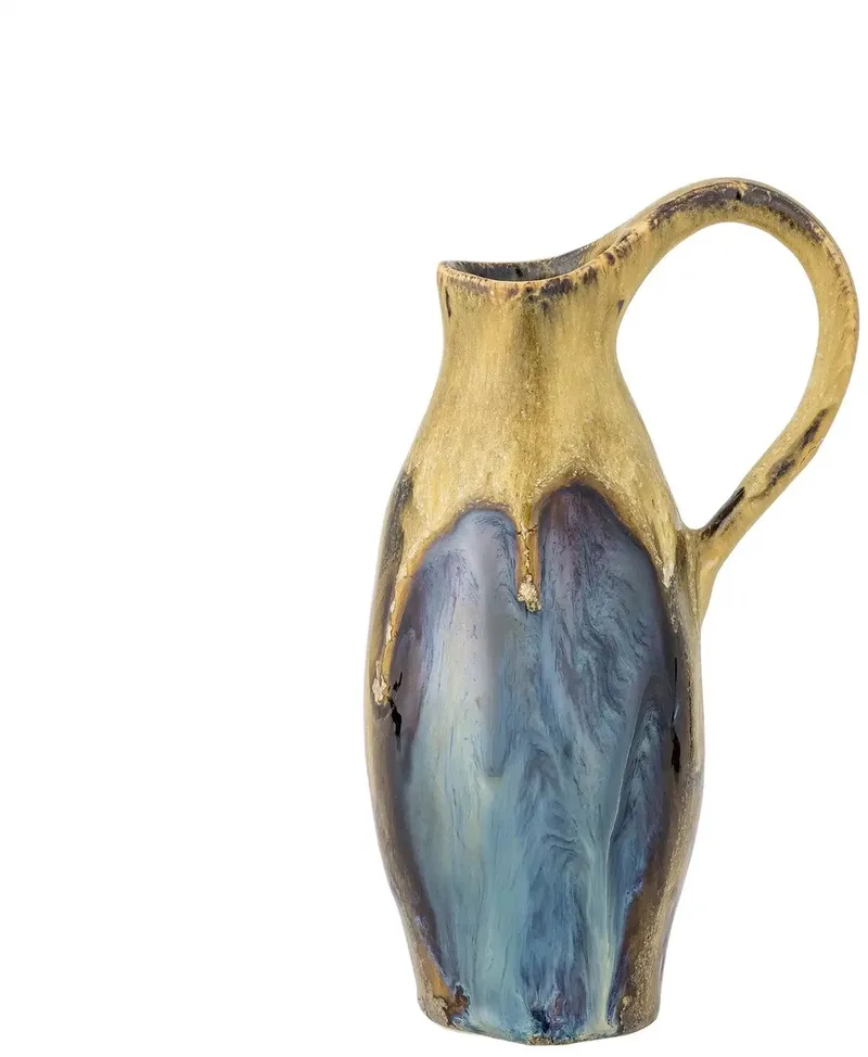 Vaas Jenkins – blauw/goud – 20 cm van Bloomingville – productfoto