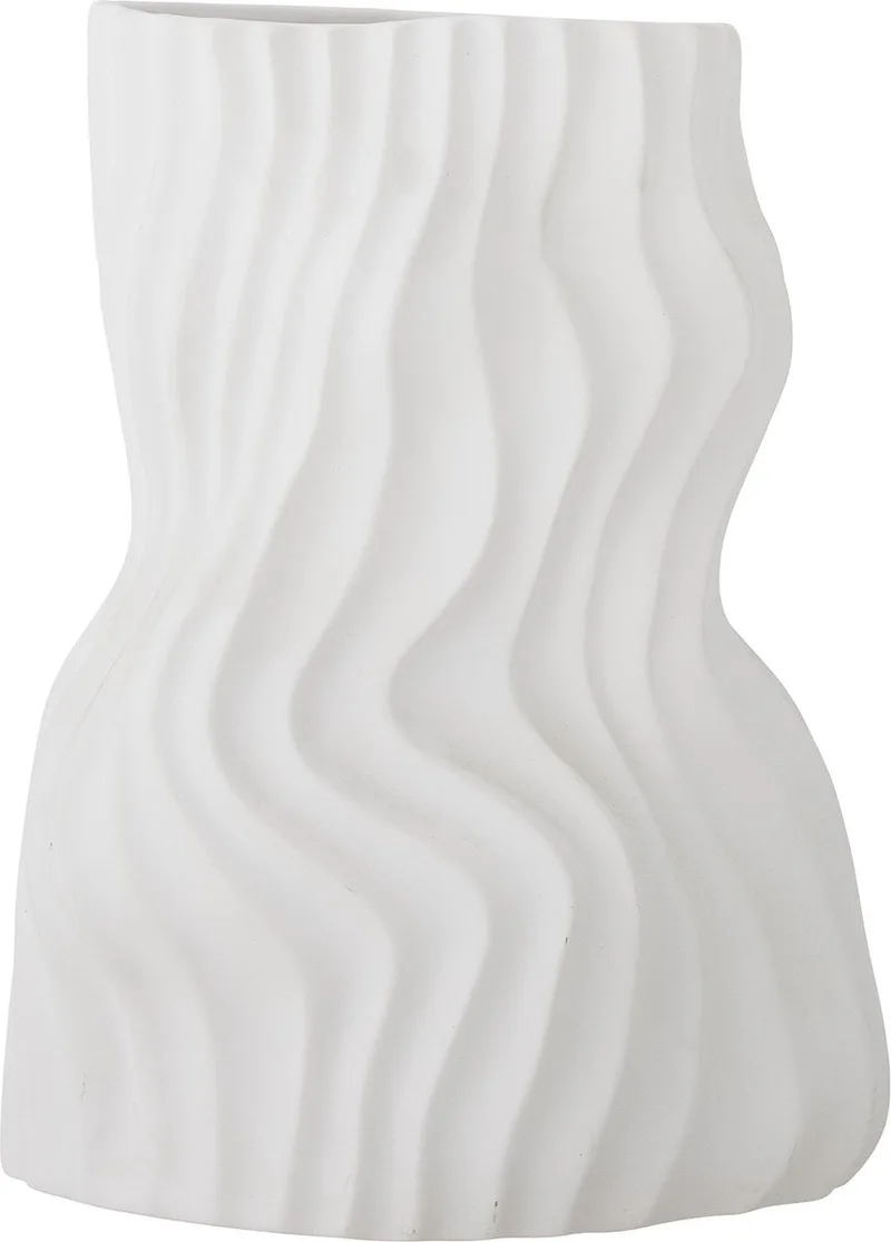 Vaas Sahal wit 25cm von Bloomingville in [gid://shopify/Metaobject/296204665167] – Produktfoto