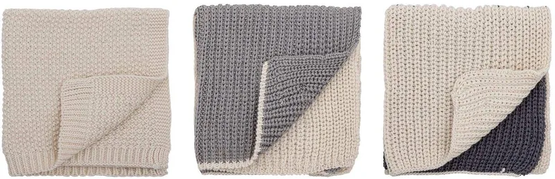 Vaatdoekjes katoen grijs Odette set van 3 van Bloomingville in [gid://shopify/Metaobject/301319979343] – productfoto