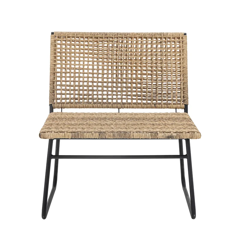 Vallone Outdoor-Loungesessel Natur-Polyrattan und Metall by Bloomingville – product photo