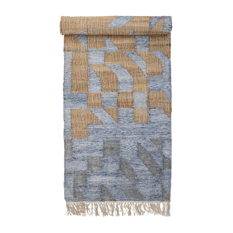 Vikka Raumteiler, Blau, Jute, B: 75 cm, L: 245 cm van Bloomingville – productfoto