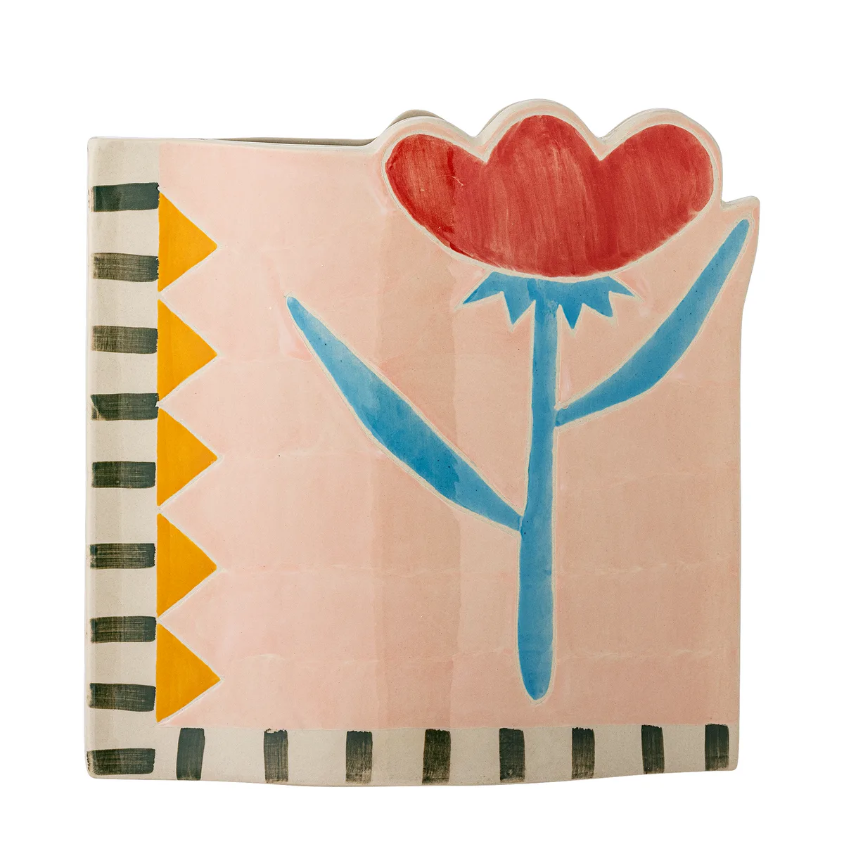 Vinia Vase, Multifarvet, Stentøj, L23,5xH23xW7,5 cm de Bloomingville – photo du produit
