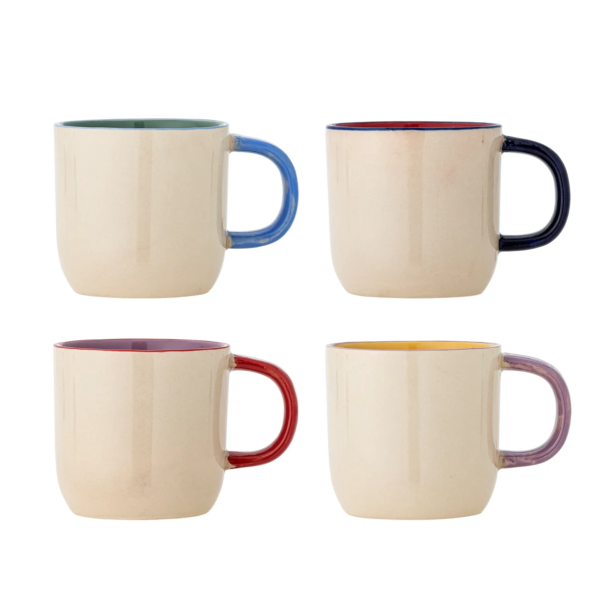 Vista Krus, Multifarvet, Stentøj, D9xH9 cm, Set of 4 de Bloomingville – photo du produit