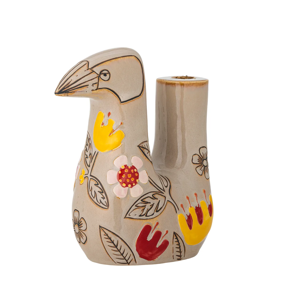 Vivielle Lysestage, Natur, Stentøj, L18,5xH21xW10 cm de Bloomingville – photo du produit